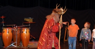 trois enfants du public sont les héros de l'histoire...