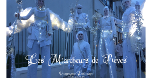 marcheurs de rêves - spectacle échassiers lumineux & artifices /photo G.CHEVET- Chartres en Lumière