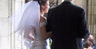 Sortie de l'église en musique