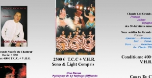 Toutes  les  formules de spectacles possibles  en 2013