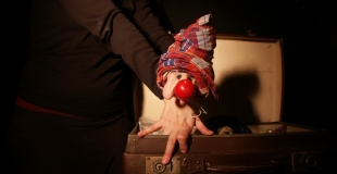 Marionnettes, clown, arbre de noel