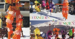 les échassiers Samba Carioca de Couleur des Tropiques, 1 à 6 artistes