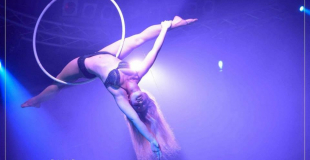 Tissu aérien, drap aérien, numéro de cirque