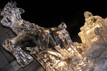 Sculpteur sur glace pour animation de marché de Noël !