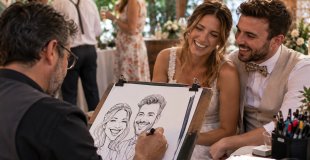 Caricaturiste pour Mariage : une animation originale pour un souvenir dessiné sur le vif !