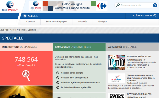 Pole Emploi Spectacle Assurance Chomage