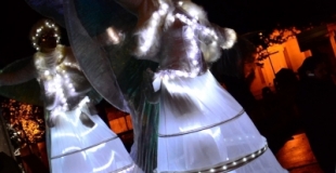 Echassières, blanche lumineuse, déambulation, rue, féérie, poétique