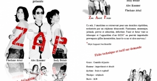 plaquette du spectacle musical ZAP