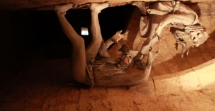 les gargouille dans un donjon d' un châteaux pour accueillir les nouveaux prisonniers 