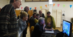 Un public curieux de la technique peinture numérique