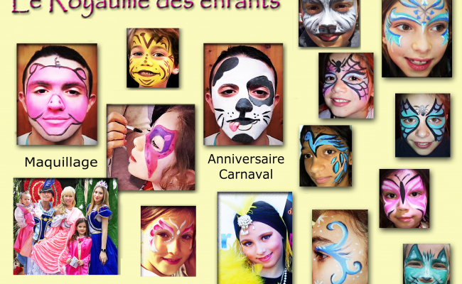 Maquillage pour enfants, animation maquillage, La Boussole Concepts et  Spectacles