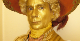 Statue dorée par Philippe Pillavoine