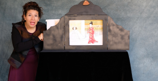 Le kamishibaï et la comédienne