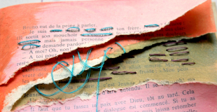 Broderie de pages peintes