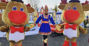 Les Rennes rigolos et le lapon