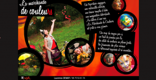 la marchande couleurs ses maquillages et son triporteur