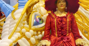 Dragon Blanc ballon sculpté La Sipĥonée