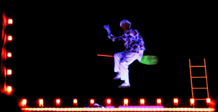 Dessin animé théâtre noir