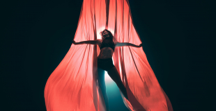 Solo tissu aérien rouge 2