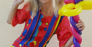 ballon coeur clown Confetti