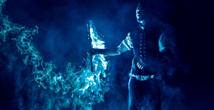 spectacle de feu médiéval