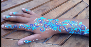 frimoussette artistique - tatouage paillettes - fleur pailletée