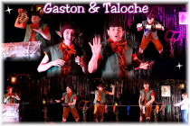 Un duo de Lutins comiques, apprentis magiciens et jongleurs comiques