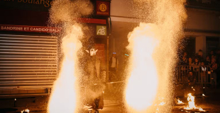 spectacle de feu, Fête des lumières, Soucieux en Jarrest (69)