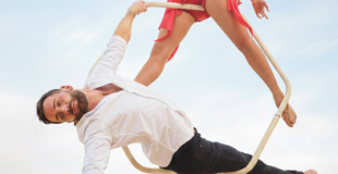 Numéro aérien - Duo lollipop - Cirque