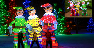 Lutins géants lumineux et dansants – Déambulation de Noël