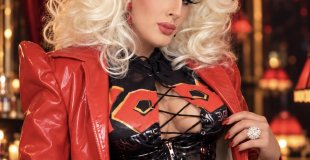Drag queen Lady Maxx en look rock pour soirée et événement